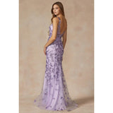 Juliet Butterfly Appliques With Low V-Neck Prom Dress Style 294 - Rosa Apparel