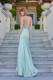 Juliet Corset Gown with Sheer Bodice and Train JT2678R Sage Green