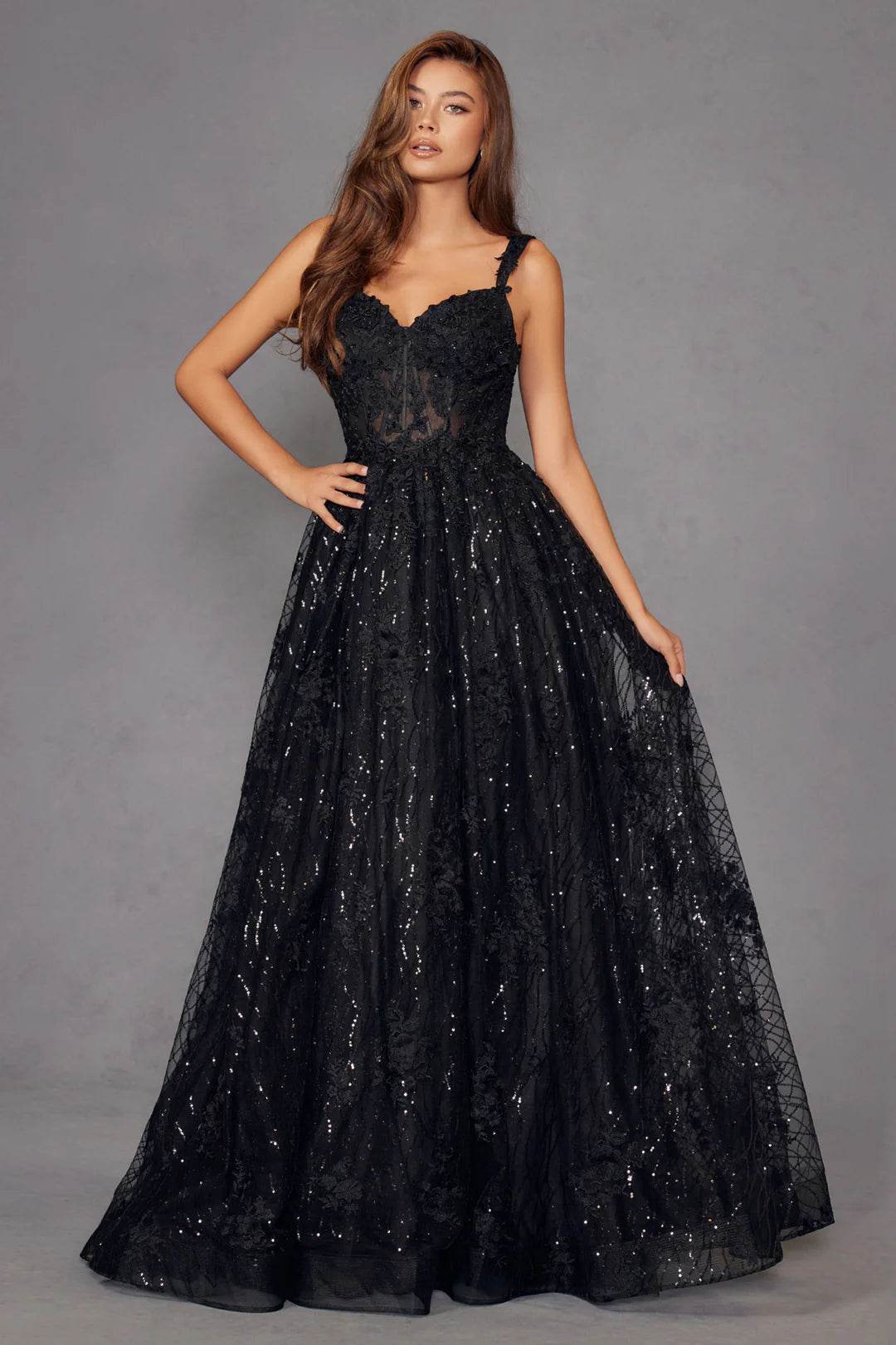 Juliet Elegant Lace Appliqué Sweetheart A-Line Gown JT2495A - Rosa Apparel