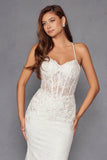 Juliet Elegant Lace Sleeveless Mermaid Bridal Gown JT2481UW - Rosa Apparel