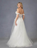 Juliet Enchanting 3D Floral Off-Shoulder Bridal Gown JT2483KW - Rosa Apparel