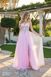 Juliet Floral Embellished Gown with Matching Choker JT2682A Baby Pink