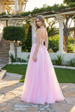 Juliet Floral Embellished Gown with Matching Choker JT2682A Baby Pink