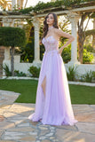 Juliet Floral Embellished Gown with Matching Choker JT2682A Lilac