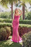 Juliet Metallic Ruched Sleeveless Gown JT2494S - Rosa Apparel