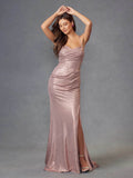 Juliet Metallic Ruched Sleeveless Gown JT2494S - Rosa Apparel