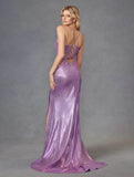 Juliet Metallic Ruched Sleeveless Gown JT2494S - Rosa Apparel