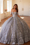 Juliet Off-Shoulder Embroidered Quinceanera Ball Gown - JT1488H - Rosa Apparel