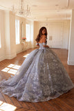 Juliet Off-Shoulder Embroidered Quinceanera Ball Gown - JT1488H - Rosa Apparel