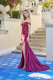 Juliet Off-the-Shoulder Beaded Corset Mermaid Gown JT2651K