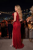Juliet One-Shoulder Beaded Mesh Gown with Overlay JT2723C