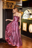 Juliet Radiant Metallic Halter Neck A-Line Prom Dress JT2503A - Rosa Apparel