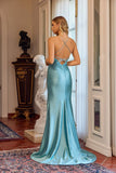 Juliet Rhinestone Evening Gown with Side Slit JT2656S Green
