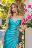 Juliet Rhinestone Strapless Gown with Starburst Design JT2679R Jade