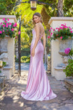 Juliet Rhinestone Strapless Gown with Starburst Design JT2679R Baby Pink