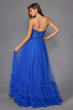 Juliet Strapless A-line Ruffled Gown JT2561S - Rosa Apparel
