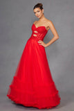Juliet Strapless A-line Ruffled Gown JT2561S - Rosa Apparel