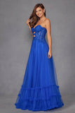 Juliet Strapless A-line Ruffled Gown JT2561S - Rosa Apparel