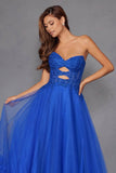 Juliet Strapless A-line Ruffled Gown JT2561S - Rosa Apparel