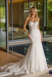 Juliet Strapless Floral Lace Mermaid Wedding Dress JT2666SW