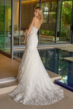 Juliet Strapless Floral Lace Mermaid Wedding Dress JT2666SW