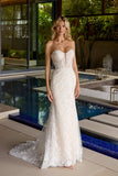Juliet Strapless Floral Lace Mermaid Wedding Dress JT2666SW