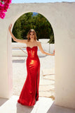 Juliet Strapless Sweetheart Neckline Bodice Fitted Sparkling Metallic Prom Dress JT2578H - Rosa Apparel