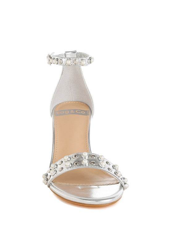 Jumera Metallic Pearl Embellished Wedges – Women’s Evening Wedges by Rosa Apparel - Rosa Apparel