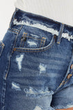 Kan Can USA Distressed Button Fly Denim Shorts Style #:KC7942D - Rosa Apparel