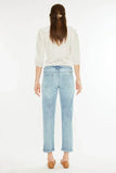Kancan Mid Rise Distressed Boyfriend Fit Jeans - Rosa Apparel
