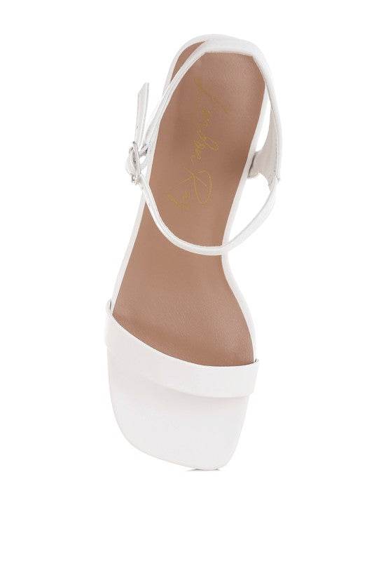 Kazara Faux Leather Block Heels – Women’s Flared Square-Toe Heels by Rosa Apparel - Rosa Apparel