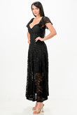 LA SCALA Butterfly Sleeve Sequin Lace Evening Dress 26091