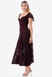 LA SCALA Butterfly Sleeve Sequin Lace Evening Dress 26091