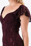 LA SCALA Butterfly Sleeve Sequin Lace Evening Dress 26091