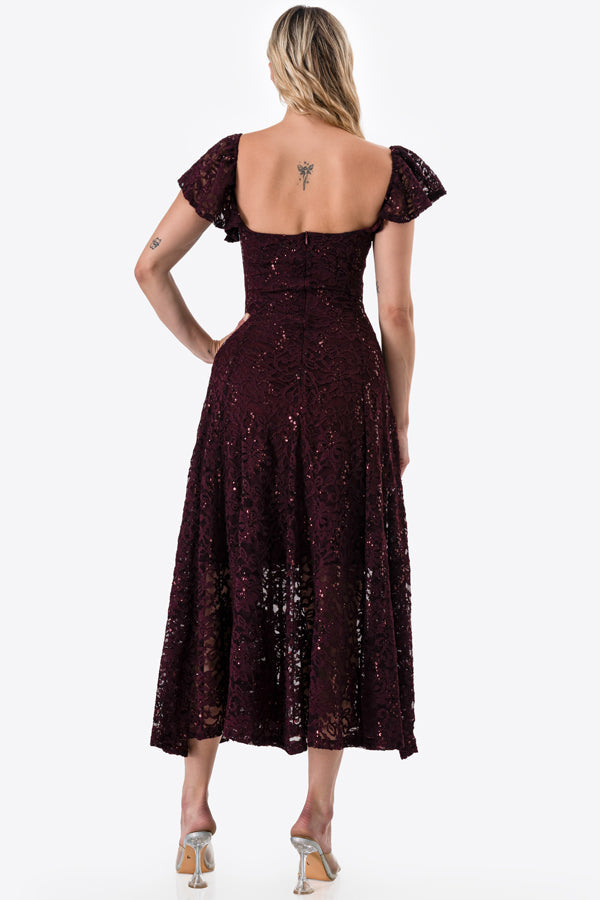 LA SCALA Butterfly Sleeve Sequin Lace Evening Dress 26091