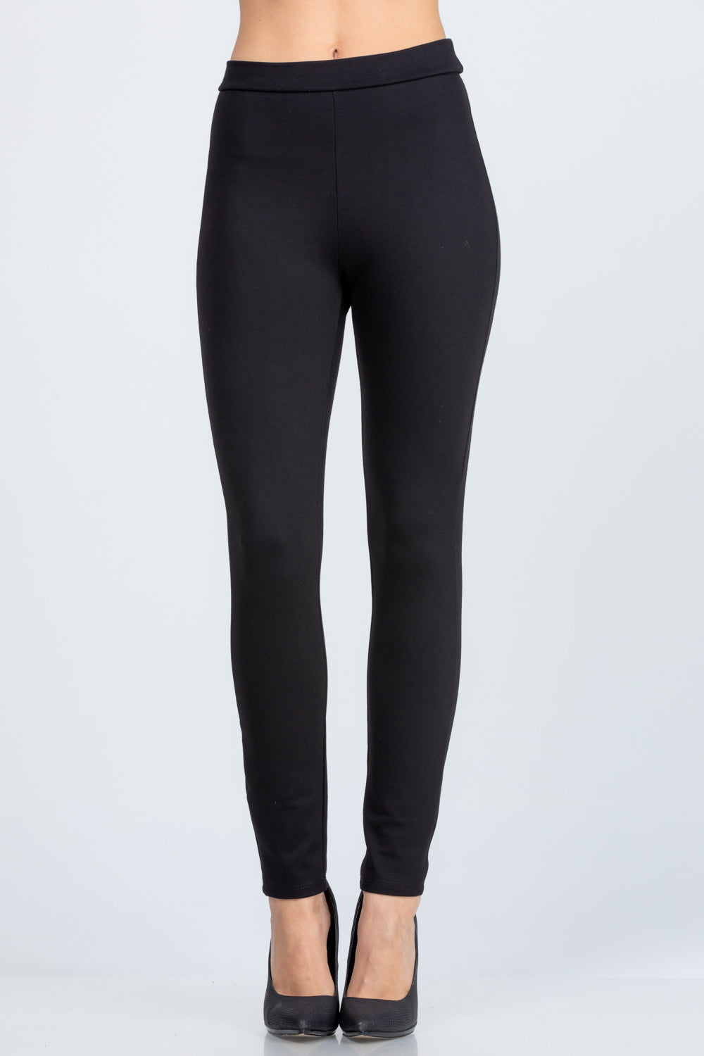 LA SCALA High Waist Stretch Ponte Skinny Pants 2865