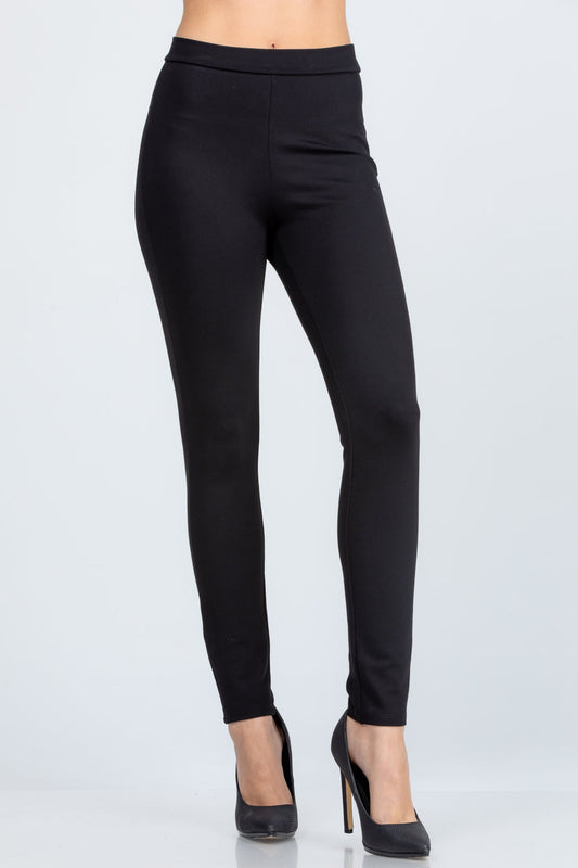 LA SCALA High Waist Stretch Ponte Skinny Pants 2865
