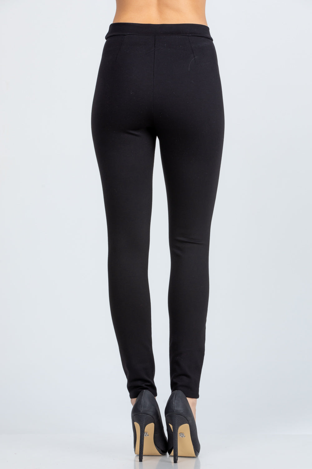 LA SCALA High Waist Stretch Ponte Skinny Pants 2865