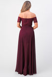 LA SCALA Off Shoulder Sequin Lace Chiffon Gown 25900