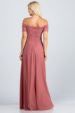 LA SCALA Off Shoulder Sequin Lace Chiffon Gown 25900