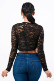 LA SCALA Sequin Lace Long Sleeve Evening Bolero 11623