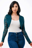 LA SCALA Sequin Lace Long Sleeve Evening Bolero 11623