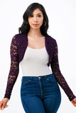 LA SCALA Sequin Lace Long Sleeve Evening Bolero 11623