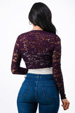 LA SCALA Sequin Lace Long Sleeve Evening Bolero 11623