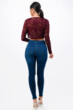 LA SCALA Sequin Lace Long Sleeve Evening Bolero 11623