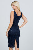 LA SCALA Sequin Lace Pencil Dress & Bolero Set 25762