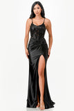 LA SCALA Sequin Lace Satin Twist Evening Gown 26011