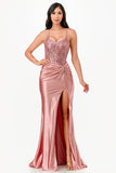 LA SCALA Sequin Lace Satin Twist Evening Gown 26011