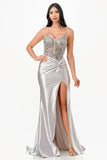 LA SCALA Sequin Lace Satin Twist Evening Gown 26011