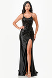 LA SCALA Sequin Lace Satin Twist Evening Gown 26011